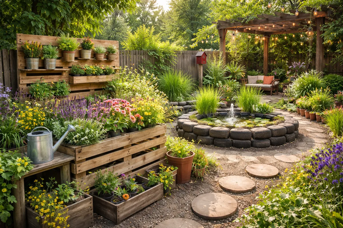 Comment créer un jardin décoratif et écologique avec des matériaux recyclés